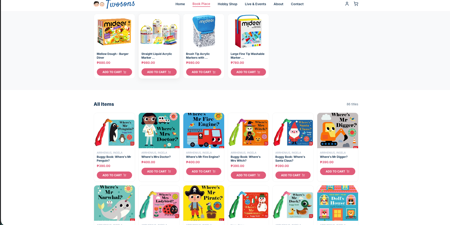 TwoSons Book Place — curated children's books